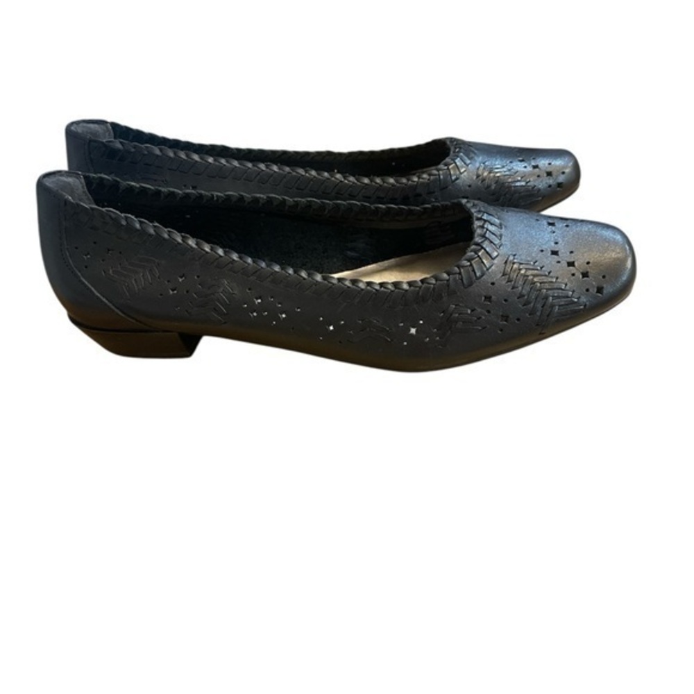 a.n.a Navy Leather Cap Toe Loafers
